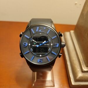 Brand New Blue Weide Sport Analog-Digital Dual Time Men's Watch